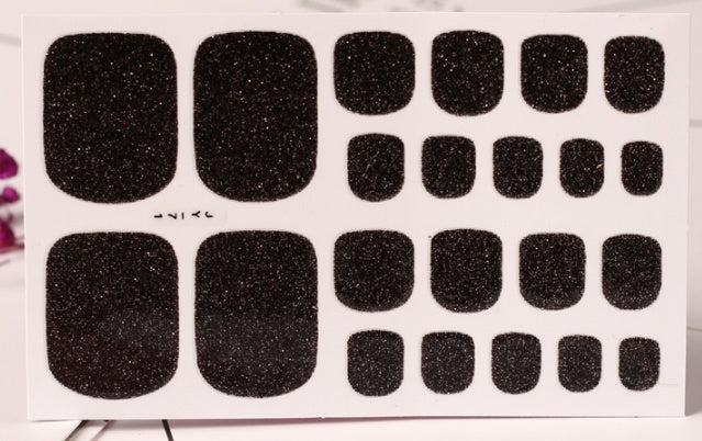 Nail Art Stickers Solid Color Green Onion Powder Foot Stickers 22