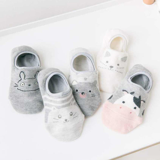 Women's comfortable three-dimensional ear boat socks