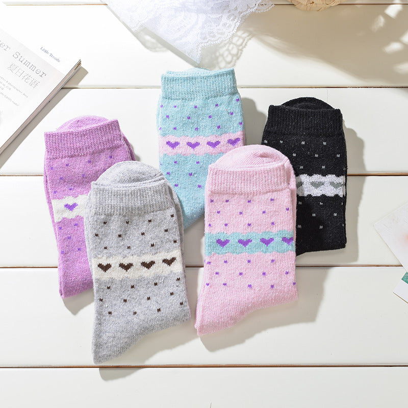 Thickened medium tube ladies cashmere socks