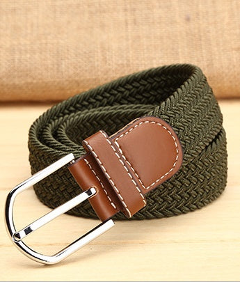 Elastic woven elastic men's belt