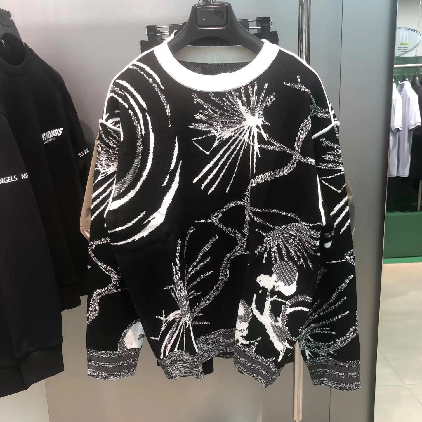 Mode Hjemme Japansk Og Koreansk Par Crew Neck Sweater Strik