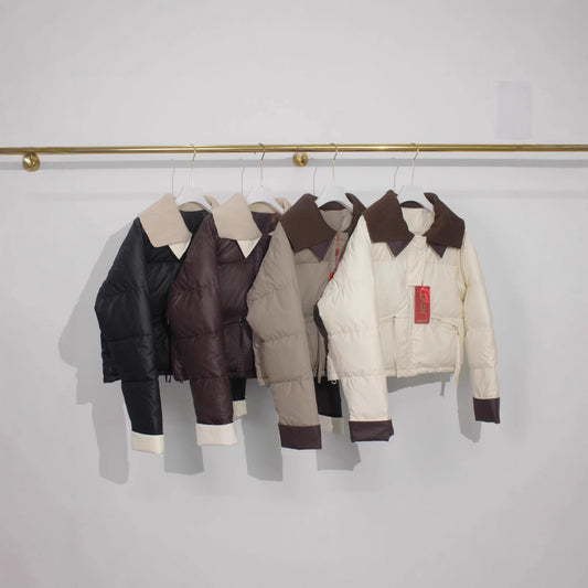 Short Down Jacket Female Winter Knitting