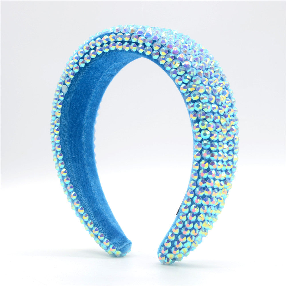 Baroque Hairband Wide Edge Diamond Hairband