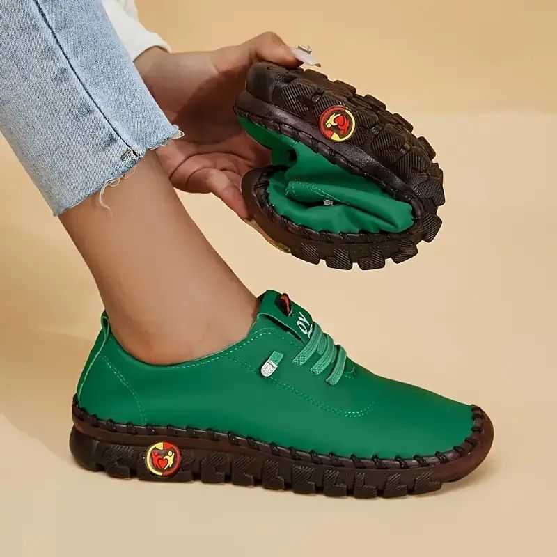 Beef Tendon Soft Bottom Mom Shoes Women's Plus Size Handmade Stitching