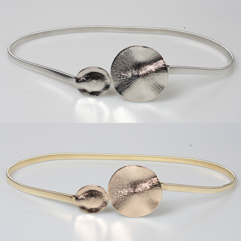 Metal spring waist chain