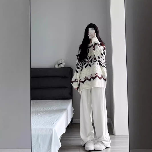 New Design Sense Outer Wear Loose Soft Glutinous Knitted Top