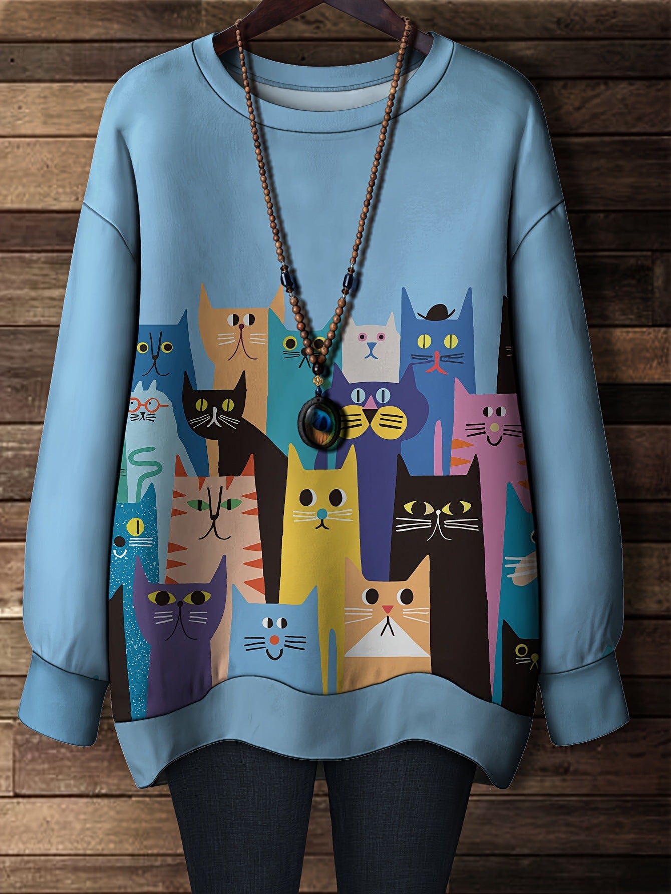 Print Womens Crew-Neck Sweatshirt 3D