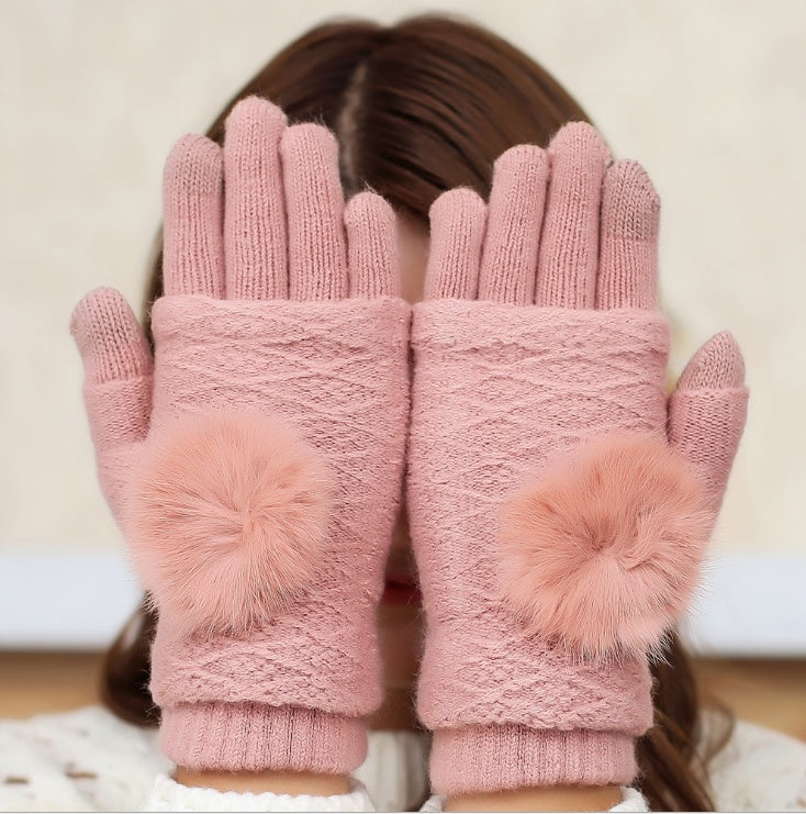 Hair ball finger refers to multi-function touch screen gloves