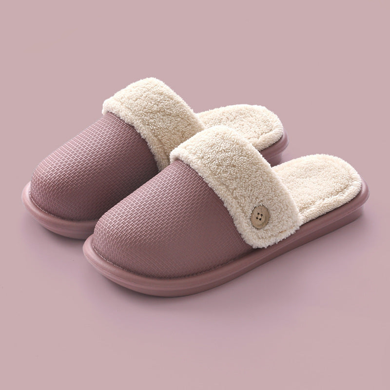 Home non-slip thick warm and comfortable EVA waterproof cotton slippers for men