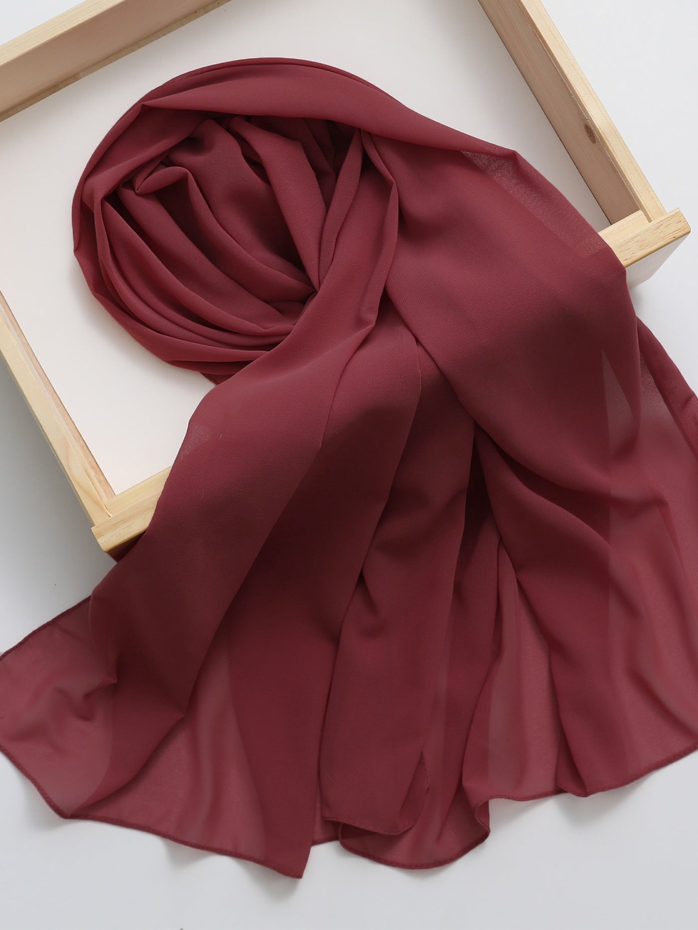Ethnic Style High Quality Solid Color Hemp Chiffon Headscarf