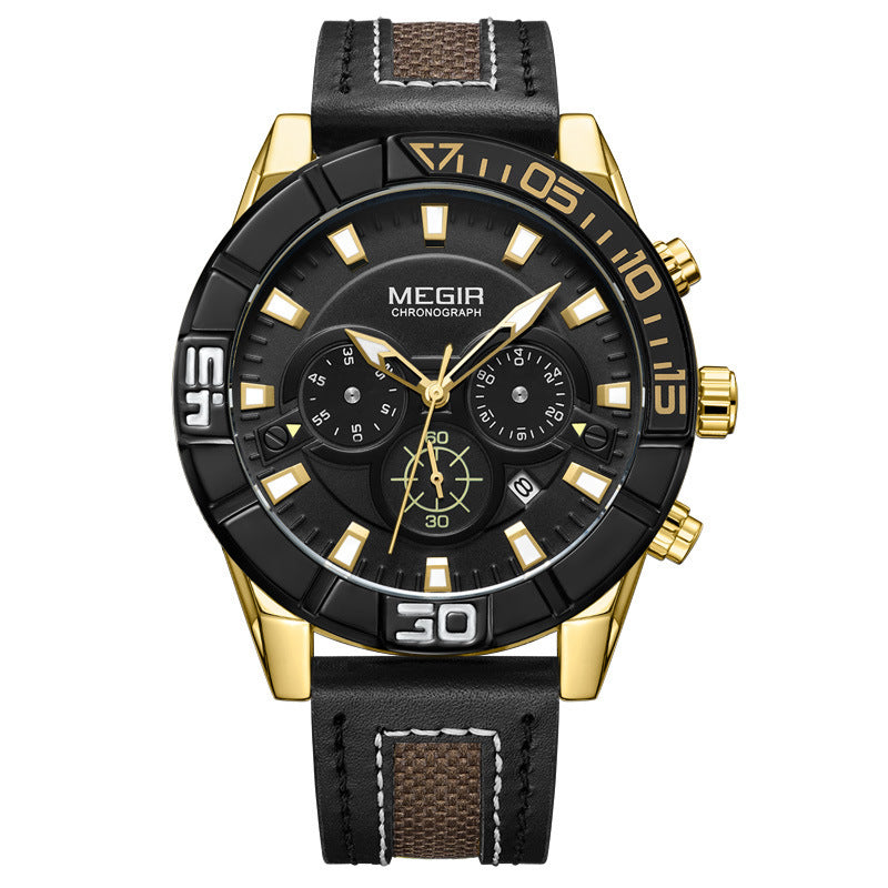 Luminous Calendar Large Dial Men's Quartz Watch