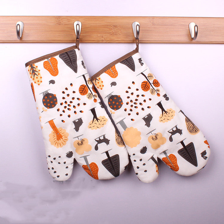 Thickened microwave oven gloves