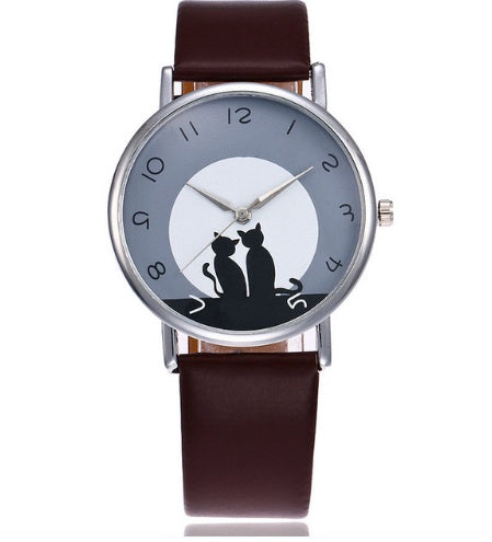 Fashion And Casual PAPHITAK Couple Cat Wrist Watch For Women