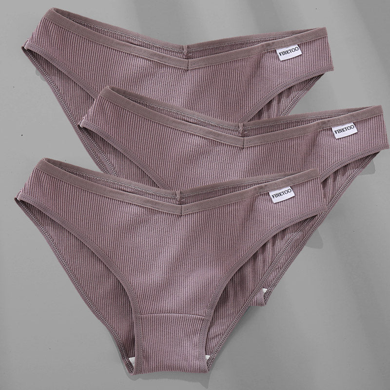 Cotton Panties Female Underwear Sexy Women Briefs  3PCS M-4XL