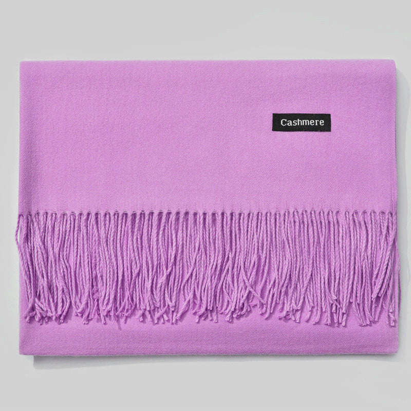Cashmere scarf solid color