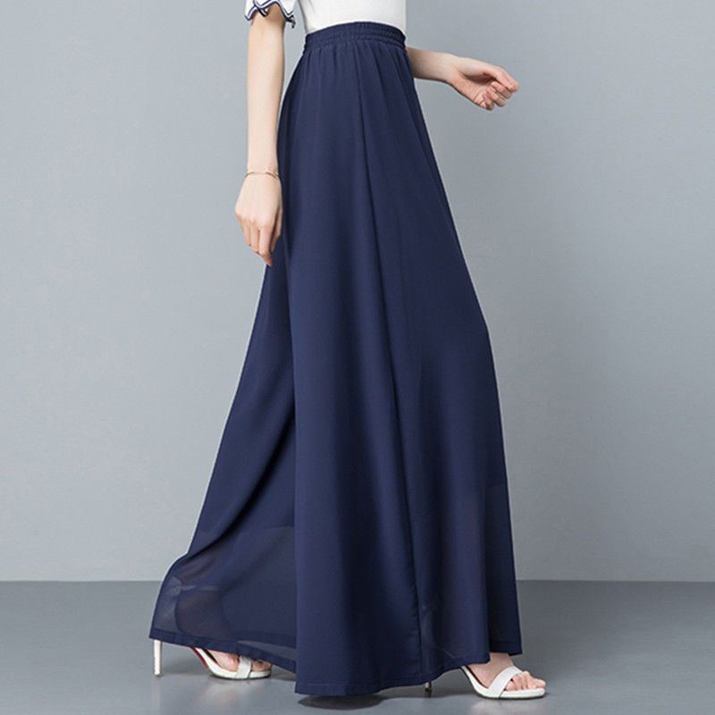 Women's Fashion Casual Chiffon Wide Leg Pants