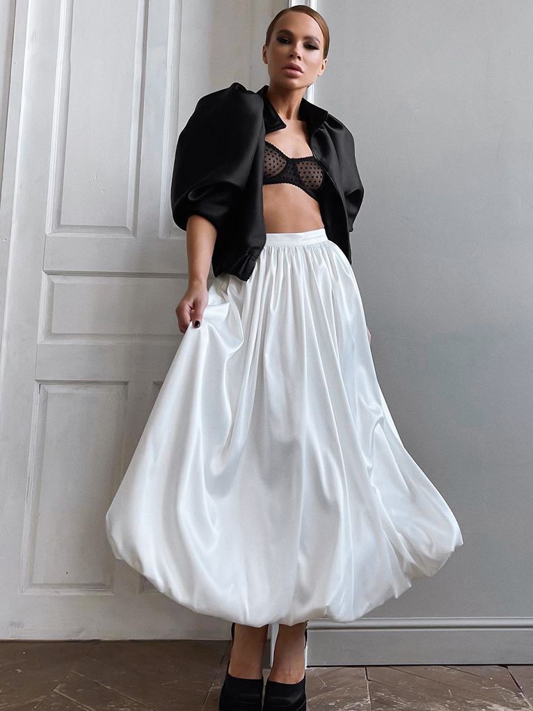 Women's Fashionable Simple Satin Dress