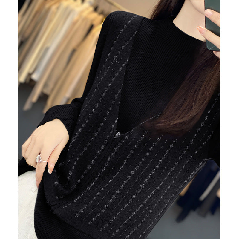 Women's Sweater Fake Two Pieces