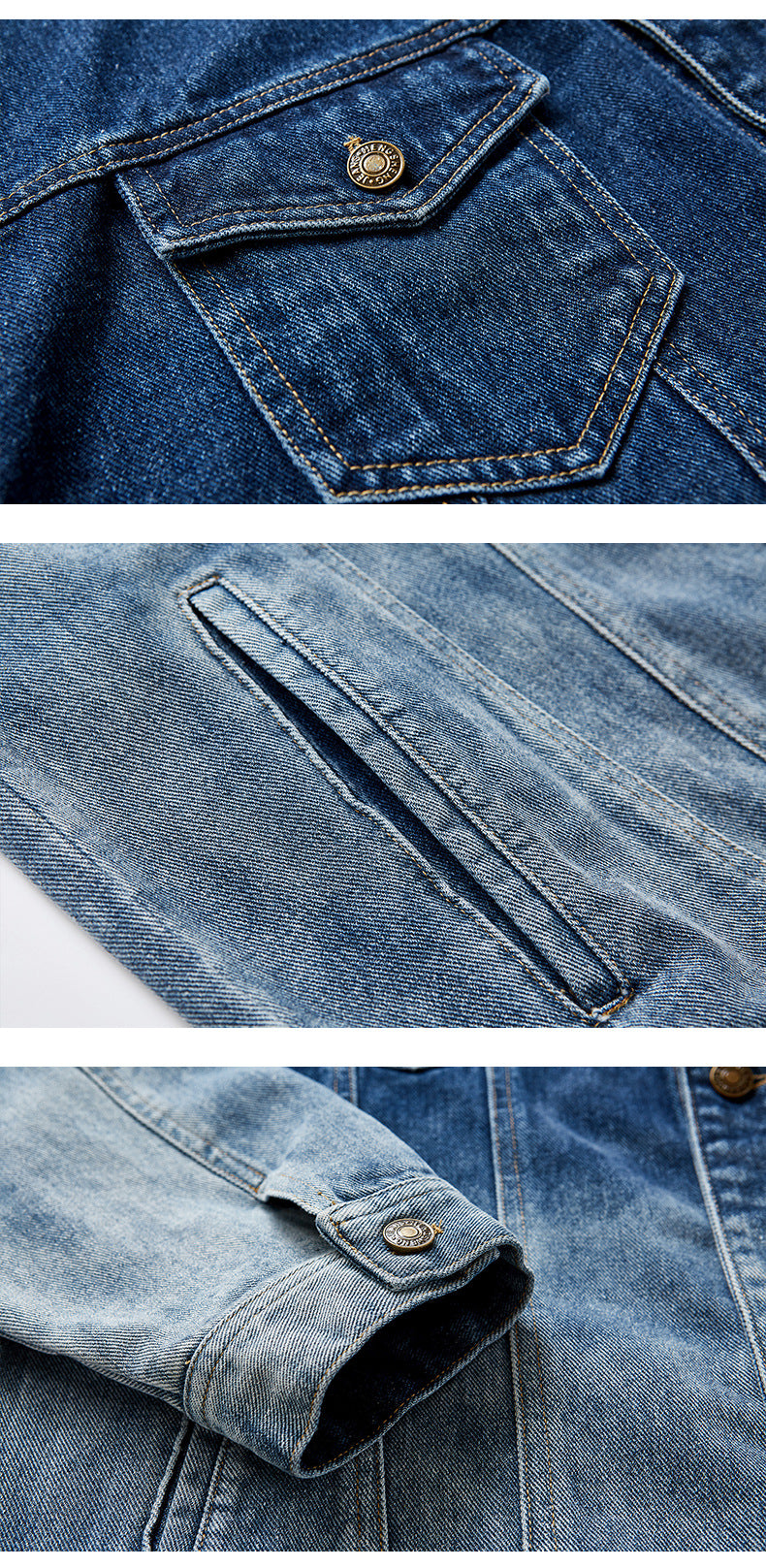 Fashion Trend Gradient Denim Jacket