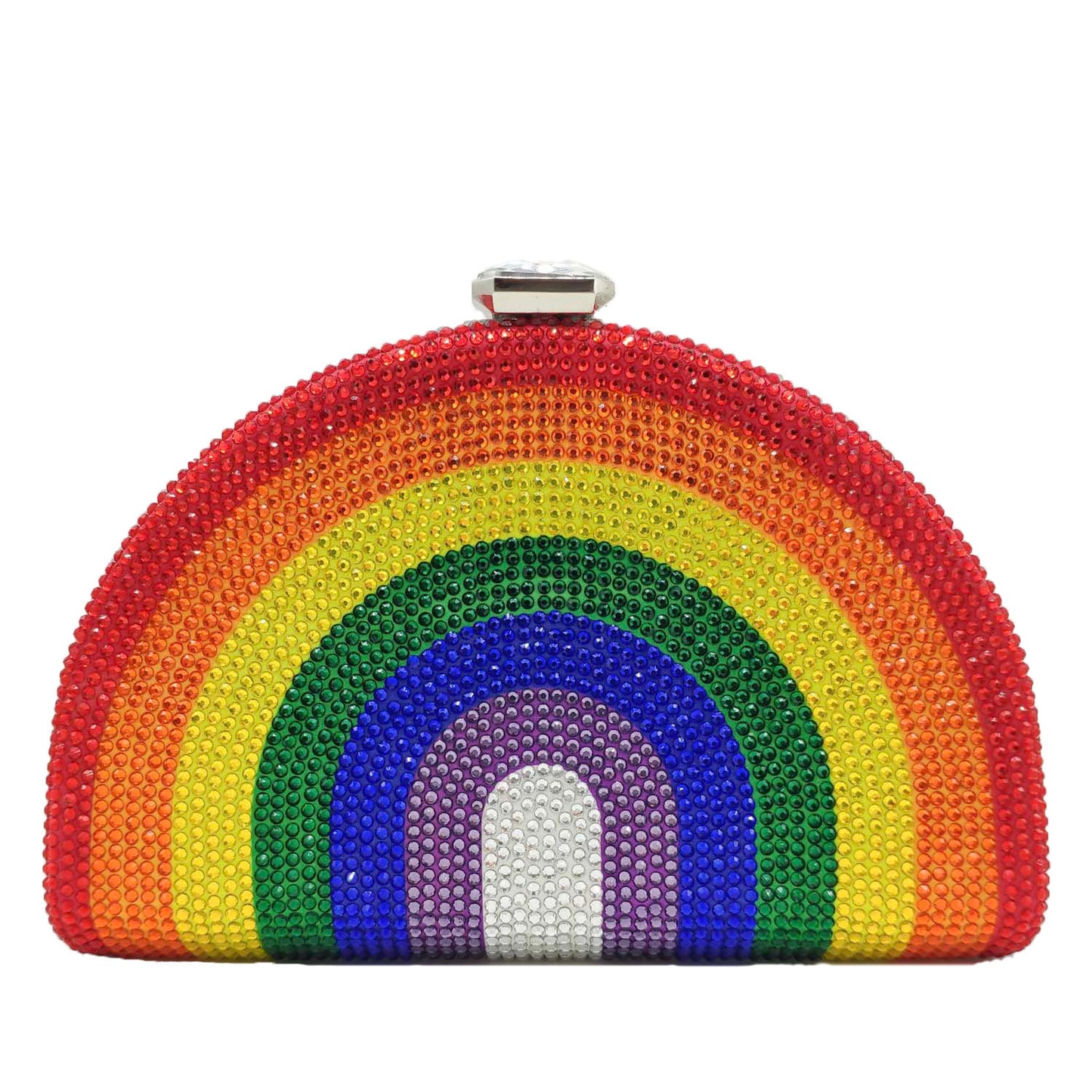 Clutch med regnbue-hot diamond taske
