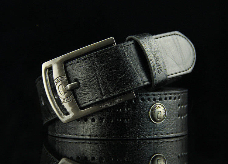 Antique Jeans Strap Rivet Men's Leather Belt