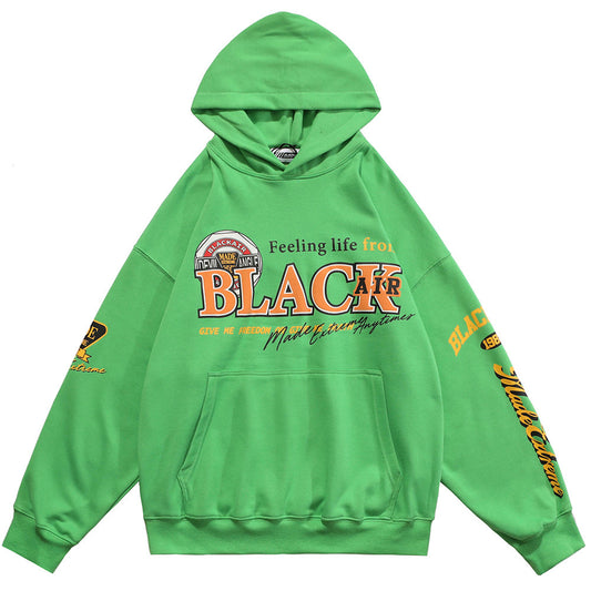 Men's Loose Long Sleeve Hooded Sweatshirt