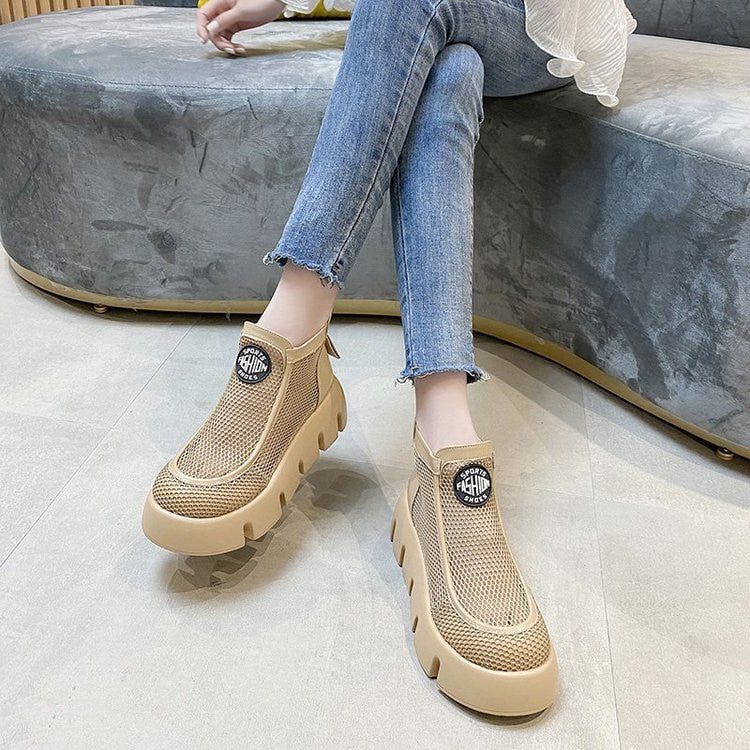 Muffin Ultra-light Thick-soled White Martin Boots