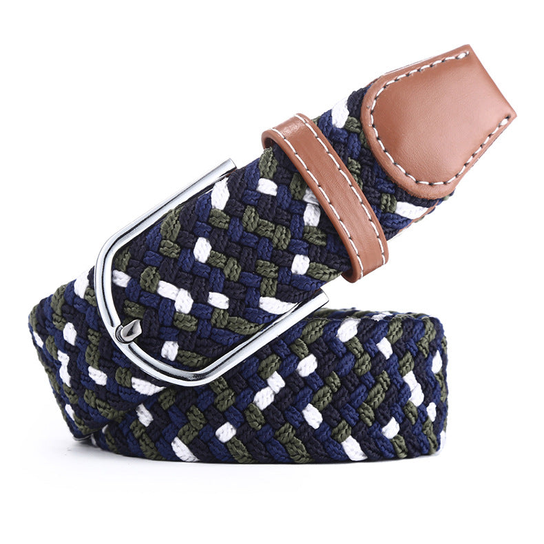 Canvas stretch woven belt