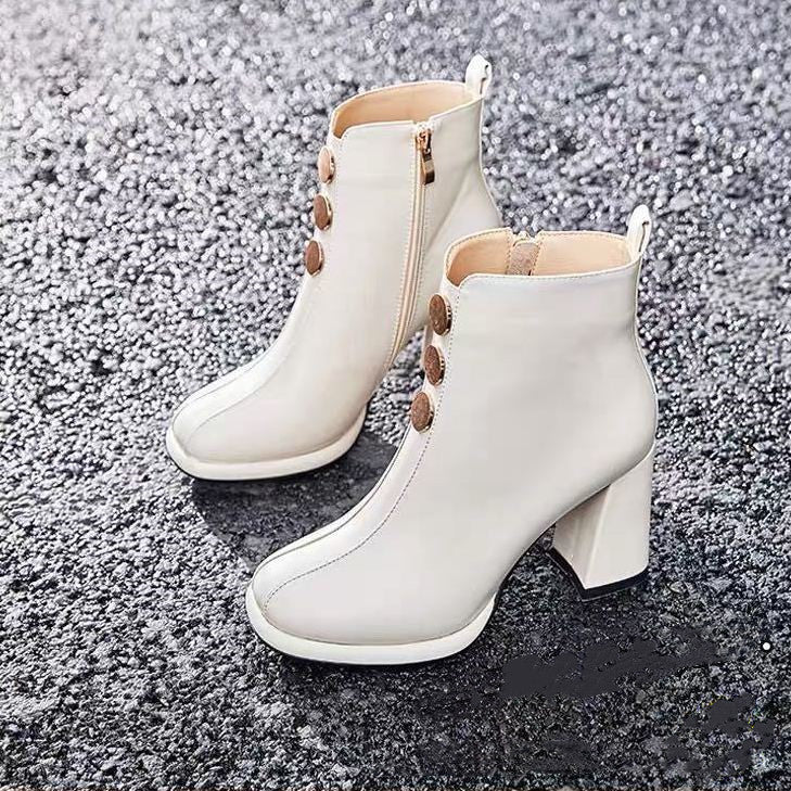 Moderne Martin Chunky Heel Ankelstøvler