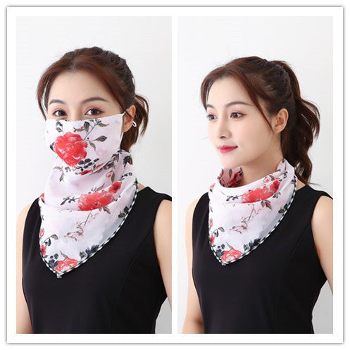 Summer outdoor riding mask driving sun shading scarf