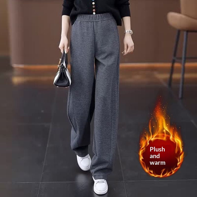 Slimming Relaxed-fit Wide-leg Pants For Women Casual Style
