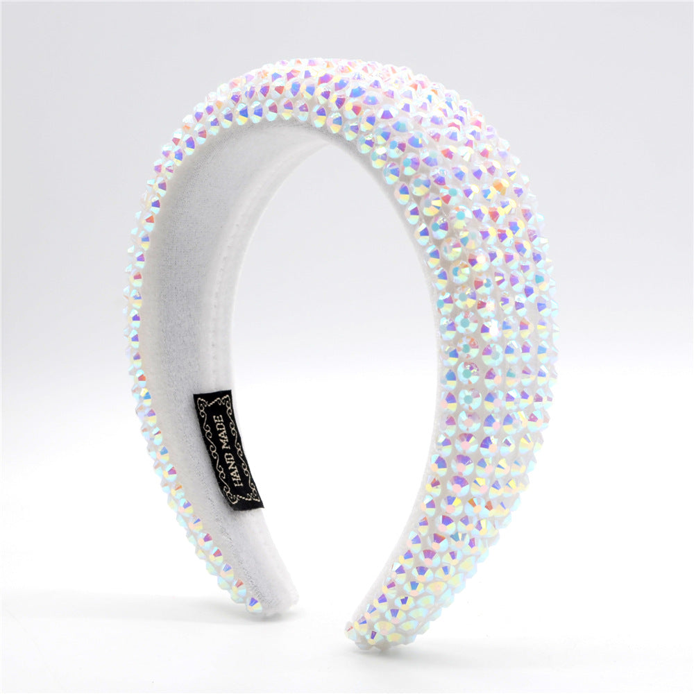 Baroque Hairband Wide Edge Diamond Hairband