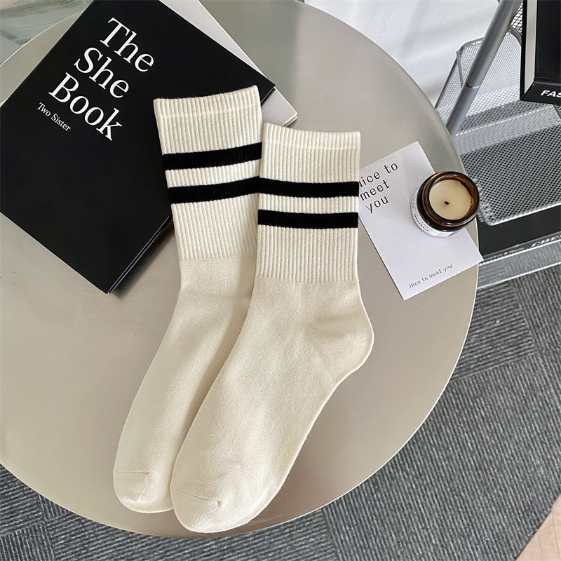 Two Bars Stripes Women's Mid-calf Socks