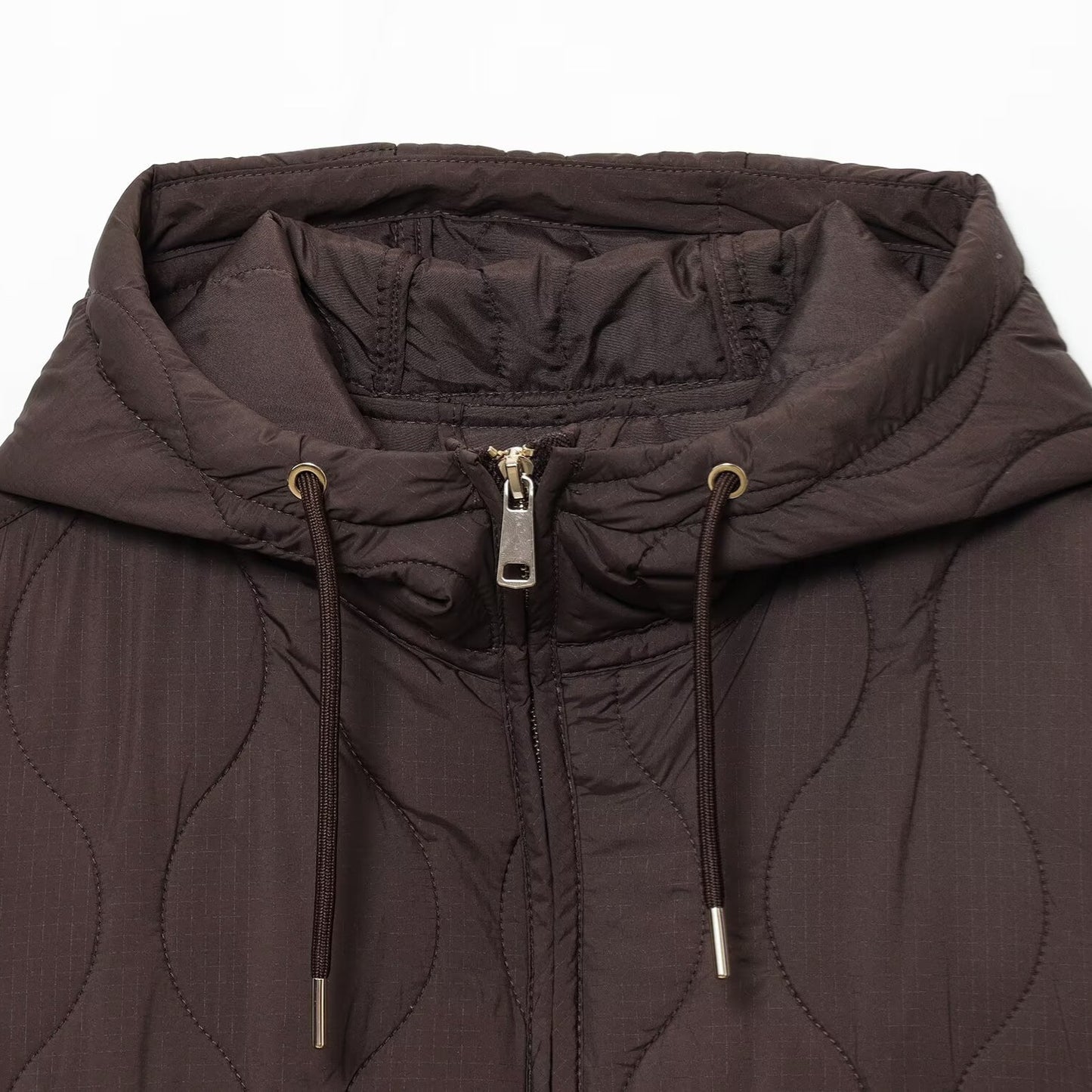 Women's Solid Color Casual Quilted Zip-up Cotton Coat