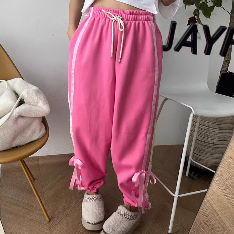 Warm And Fashionable Winter Lady Long Wide-leg Pants