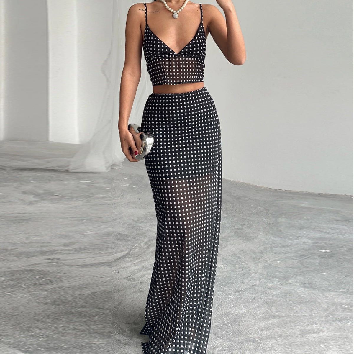 Stylish And Minimalist Design Womens Long Dress Set