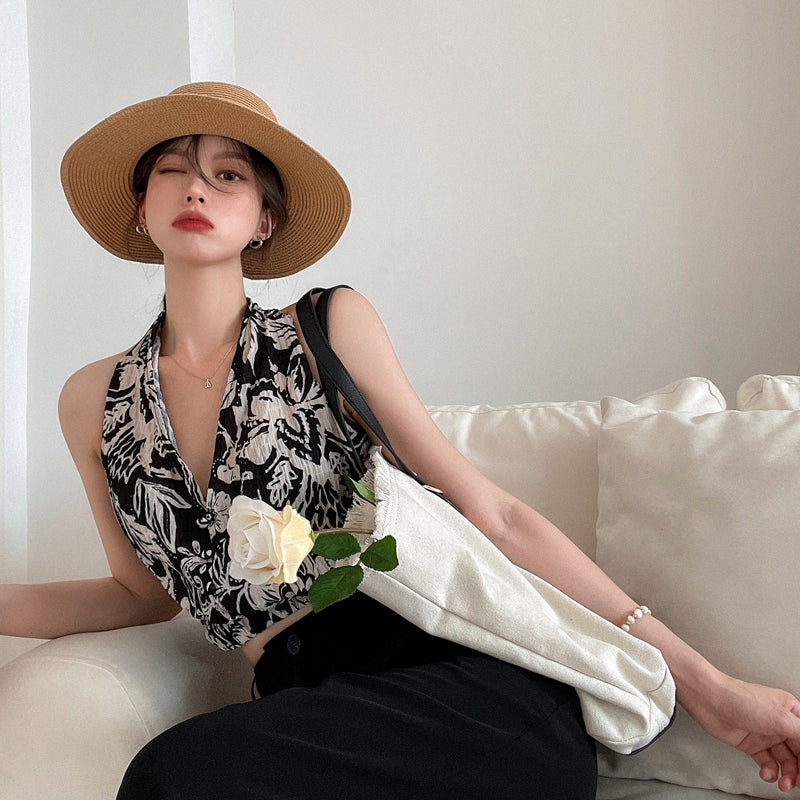 Summer Back Niche Camisole Top Sweet And Spicy Style Vest