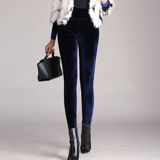 High Waisted Velvet Pants, Leggings And Velvet Leggings