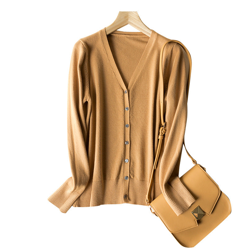 Cardigan V-neck Sweater Loose Bottoming Sweater
