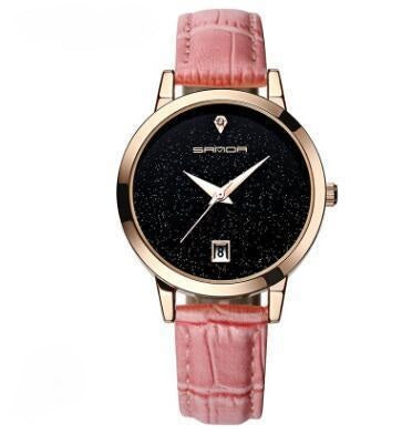Waterproof Quartz Leather Strap Watch