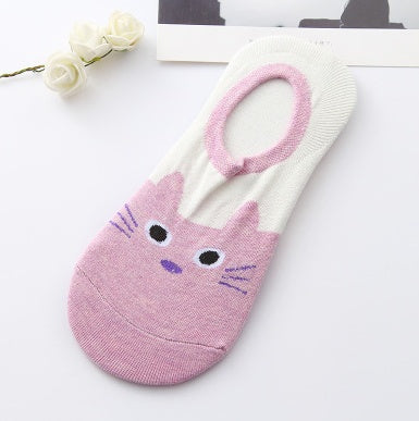 Warm Comfortable Cotton Girl Women Ankle Socks Female Bottom Invisible Color Girl Boy