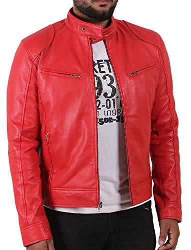 Men's Cardigan Zip Leather Jacket
