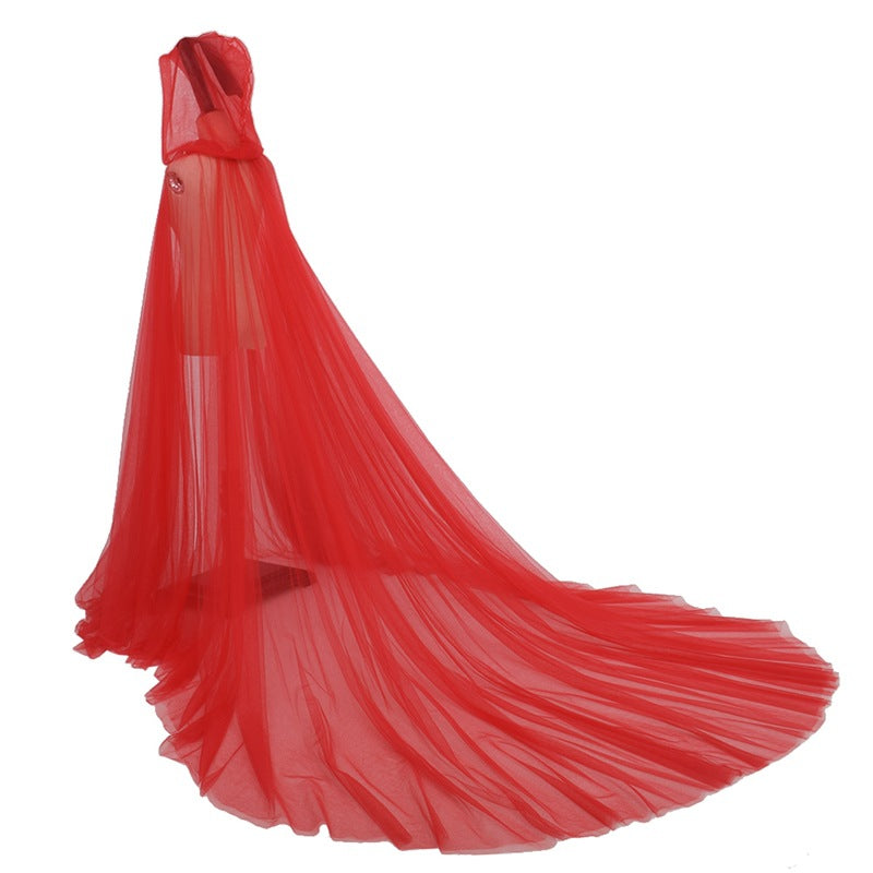 Bride wedding dress hooded shawl