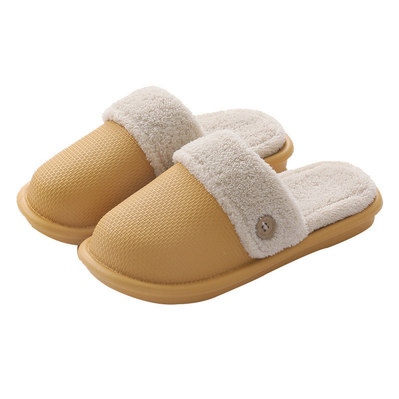 Home non-slip thick warm and comfortable EVA waterproof cotton slippers for men
