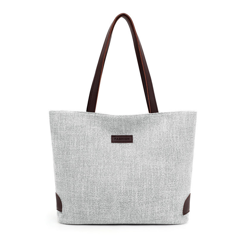 Splice One Shoulder Handbag Woven Casual Mommy Bag Women's Bag