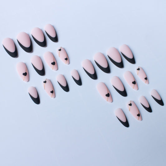 X-0215 Wear Nail European And American Almond-shaped French Frosted