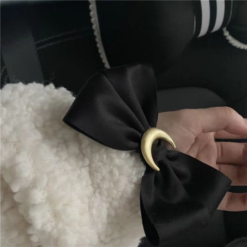Moon Bow Hair Tie Velvet Fabric Headdress