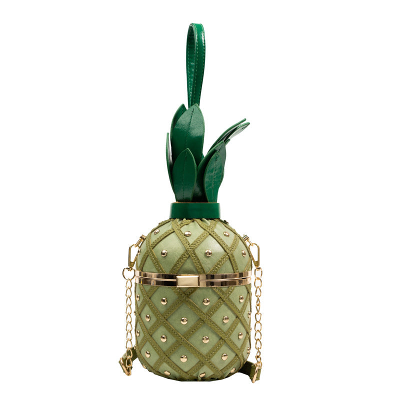 Women's Pineapple Rivet Diamond Casual Handbag
