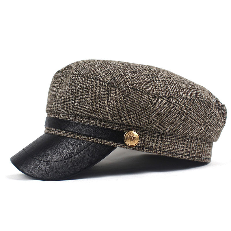 British Style Ladies Flat Top Retro Casual Brim Hat