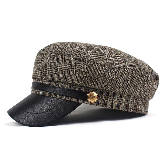 British Style Ladies Flat Top Retro Casual Brim Hat